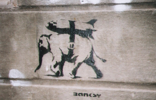 banksy graffiti stencils